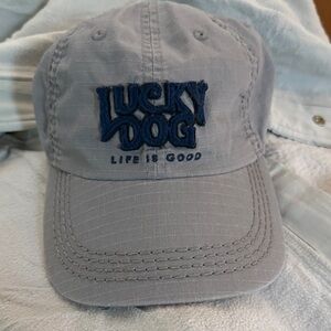 Life Is Good Blue Embroidered Cap